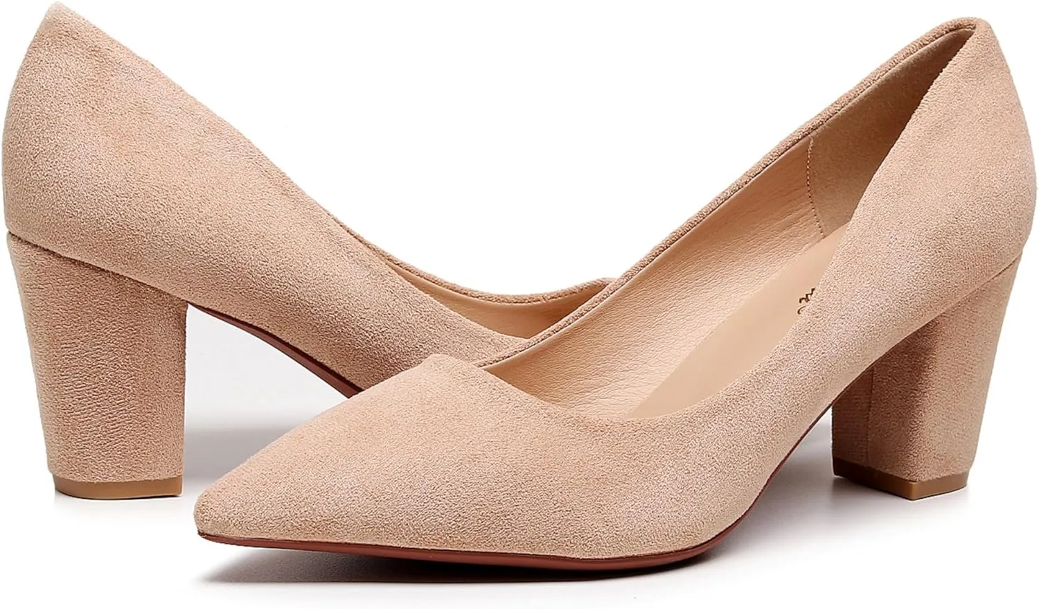 VenusCelia Women's Lewin Pump Chunky Heel Shoe