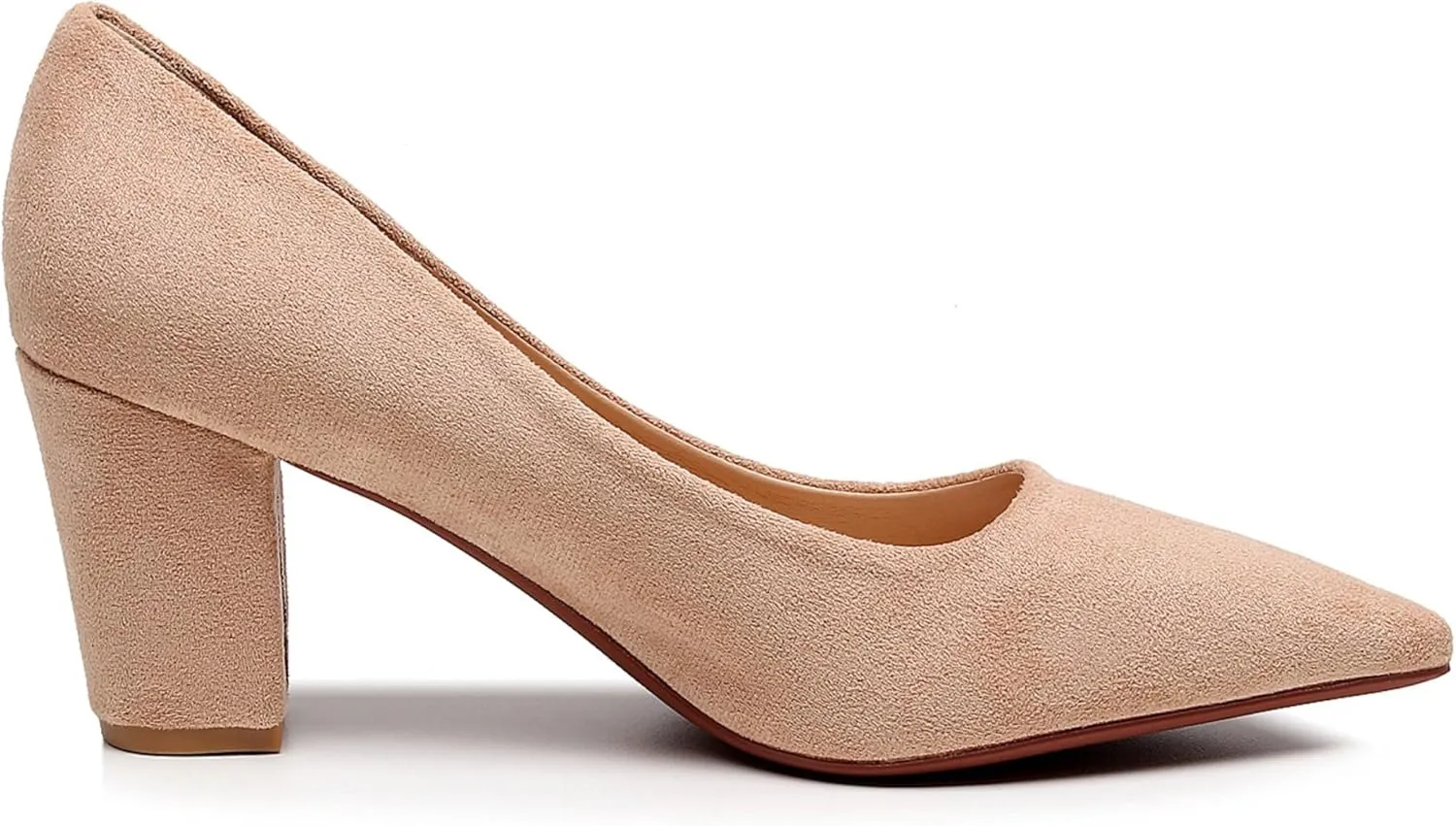 VenusCelia Women's Lewin Pump Chunky Heel Shoe