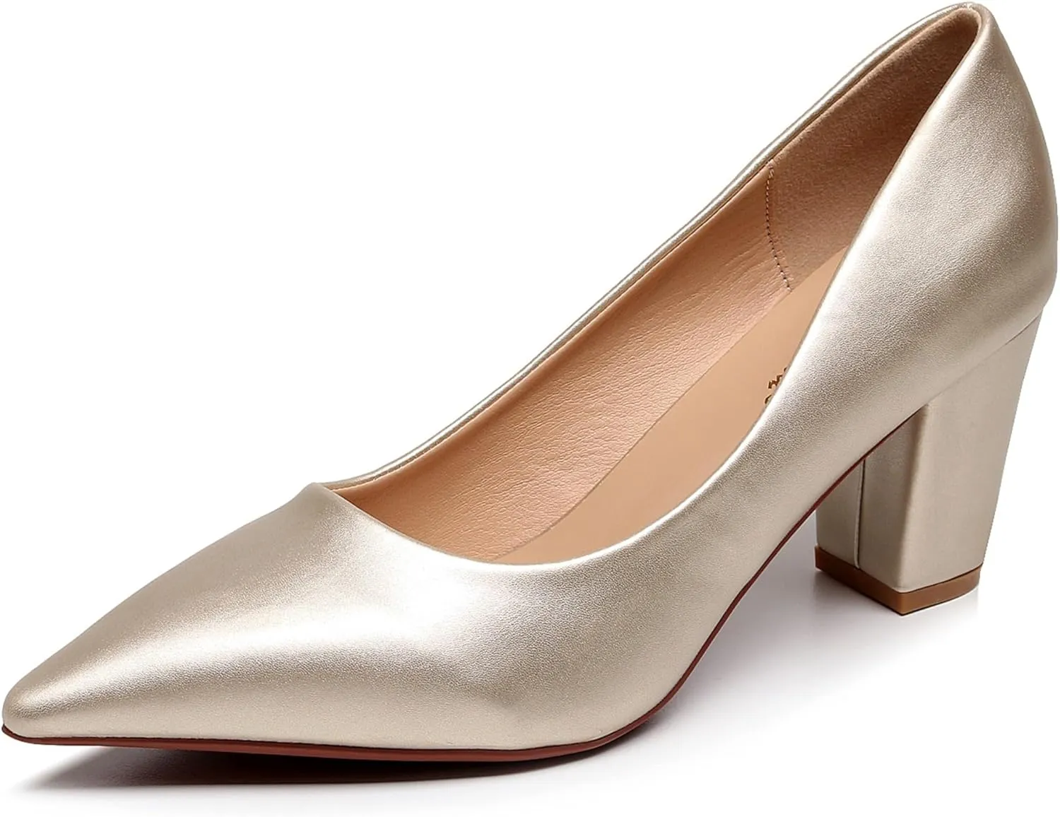 VenusCelia Women's Lewin Pump Chunky Heel Shoe