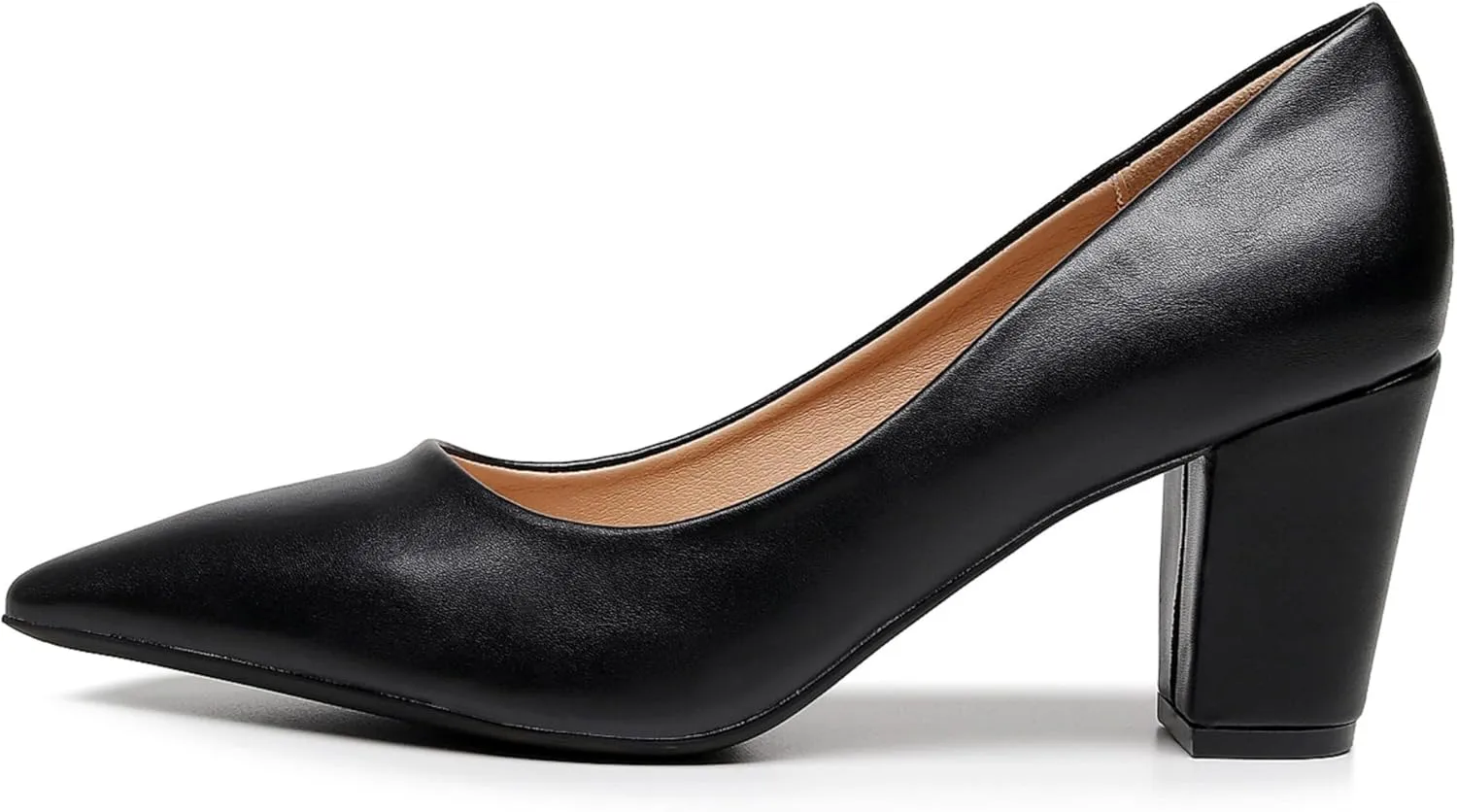 VenusCelia Women's Lewin Pump Chunky Heel Shoe
