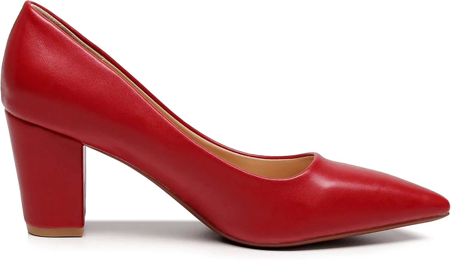 VenusCelia Women's Lewin Pump Chunky Heel Shoe