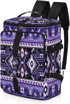 Vintage Geometric Pattern Gym Bags for Men Women Sports Backpack with Shoe Compartment 3-in-1 Tactical Duffle Bag for Overnight Weekender Travel
