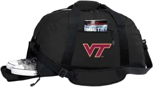 Virginia Tech Hokies Duffel Bag - Virginia Tech Gym Bags w/SHOE POCKET