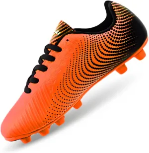 Vizari Stealth Firm Ground Soccer Cleats - Lightweight, Durable & Comfortable Youth Soccer Cleats with Excellent Traction - Boys Soccer Shoes with Padded Heel & Anti-Stretch Lining