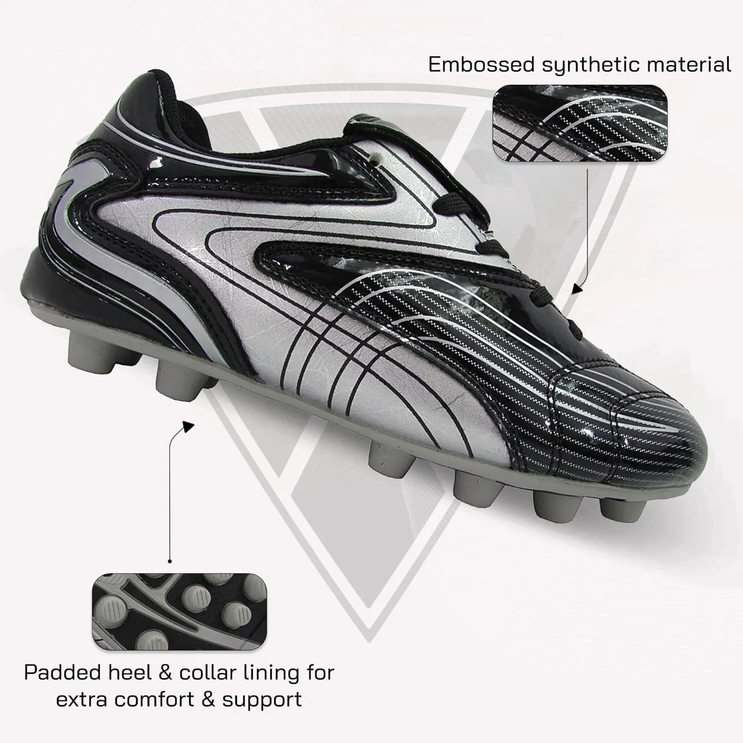 Vizari Striker FG Soccer Shoes | Firm Ground Cleats for Outdoor Surfaces and Fields | Lightweight and Easy to wear Youth Outdoor Soccer Cleats