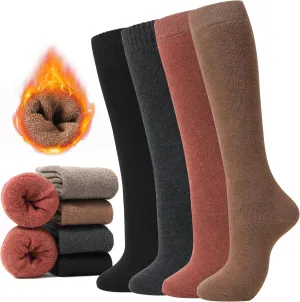 Warm Knee High Socks for Women,Cotton Thermal Sock for Skiing Hiking Gifts Boot Socks for Winter