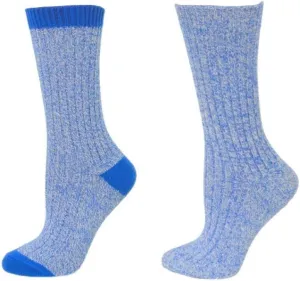 Warm Stylish Socks for Women – Cozy Marled Combed Cotton Crew Socks Perfect for Winter Hiking & Outdoor Adventure 2 Pair Pack