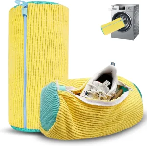 Washing Machine Shoe Wash Bag - Durable and Reusable Shoe Wash Bag for Washer and Dryer, General Purpose Shoe Cleaning Bag (Pack of 2)