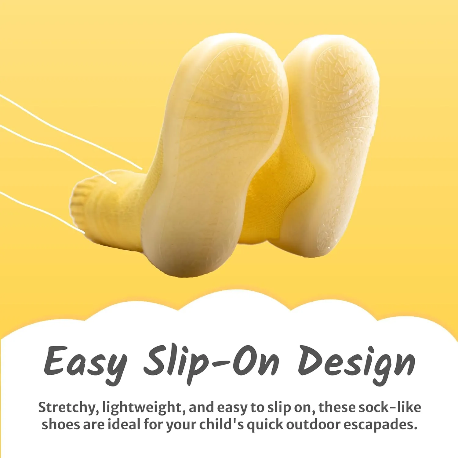 Water Resistant Sock Shoe | Walking Shoes for Infant and Toddlers | Flexible and Protective Sole | Easy Slip-on | Wide Footbed