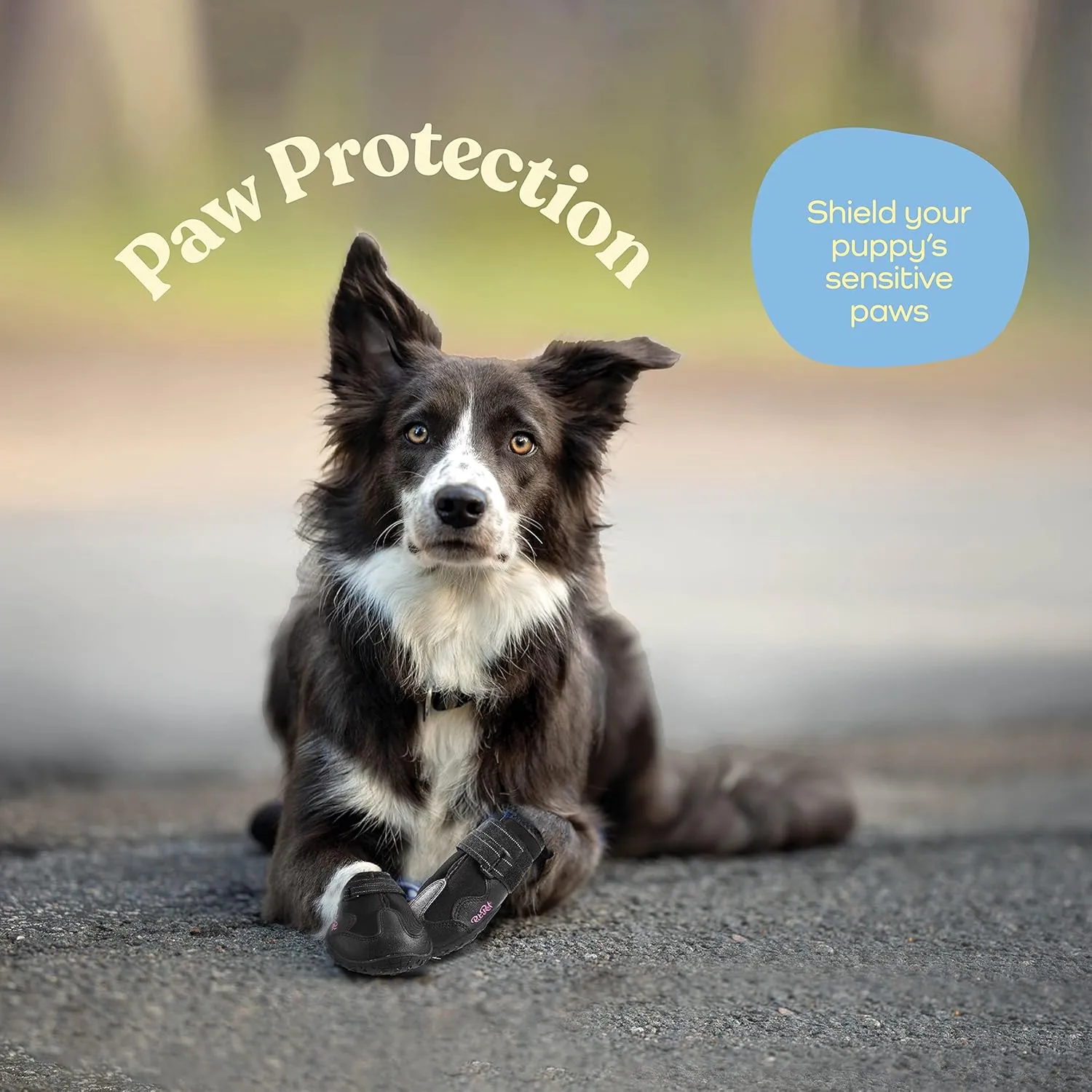 Waterproof Dog Shoes - Stylish Designed Shoes for Dogs - Dog Boots with Non-Slip Rubber Bottom Protects Paw from Hot or Cold Pavement, Dog Booties with Reflective Straps for Dogs Safety, Puppy Shoes.