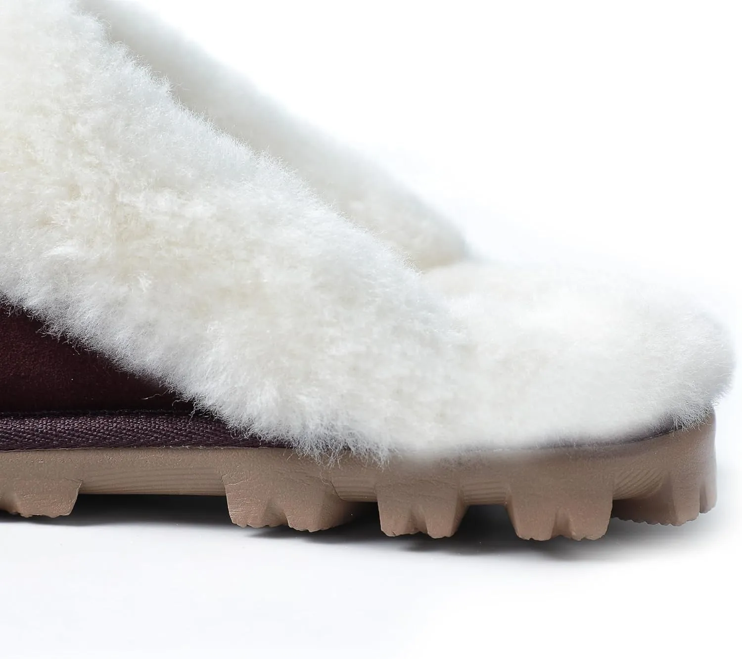 WaySoft Genuine Australian Sheepskin Women Slippers, 100% Shearling Hard Bottom Slippers for Women Indoor and Outdoor Warm Fuzzy Wool Slippers