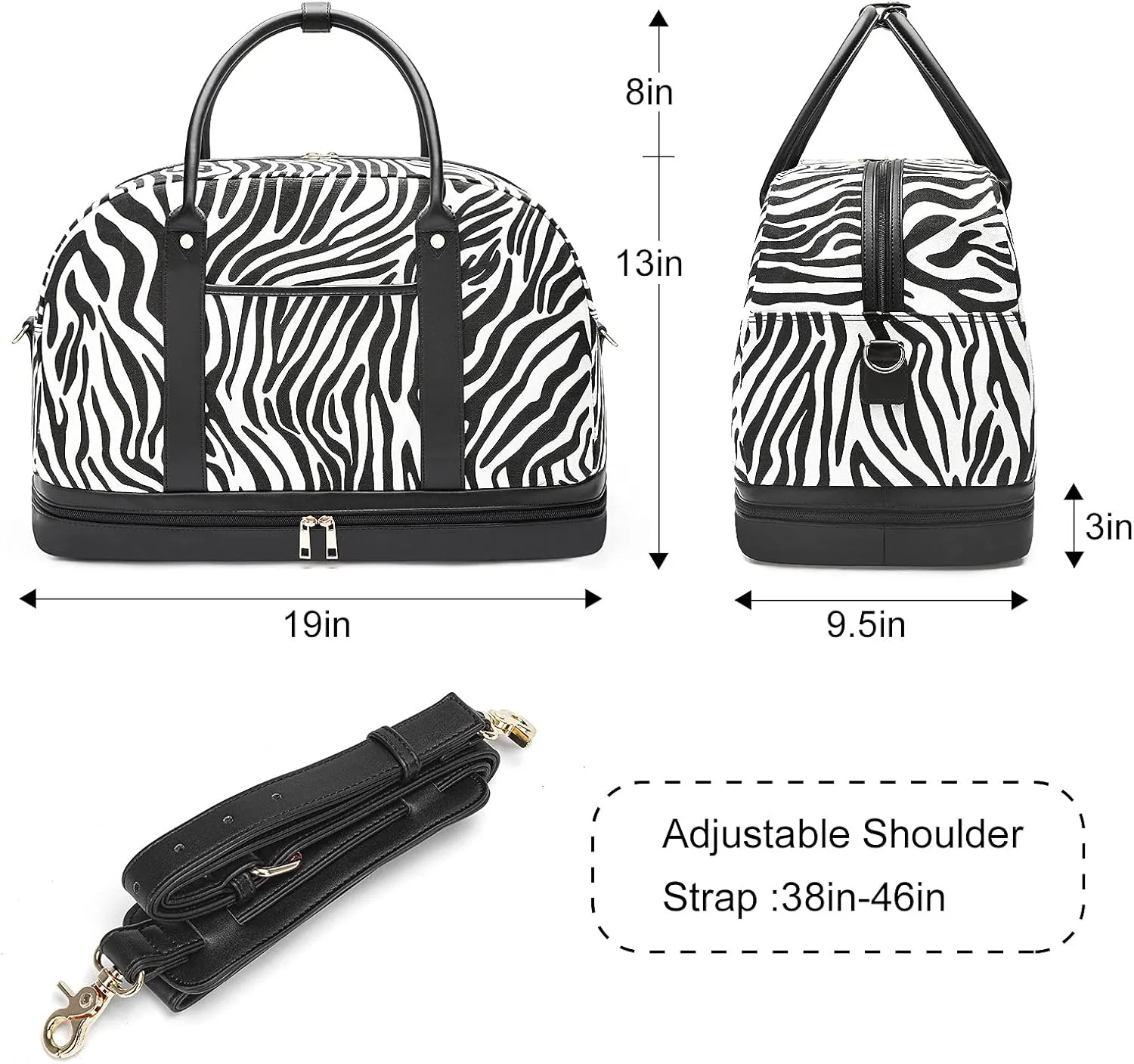 Weekender Bag for Women Canvas Overnight Bag Large Travel Tote Bag Carry on Shoulder Duffle Bag With Shoe Compartment,Perfect for Travel/Daily Use/Birthday Gift …