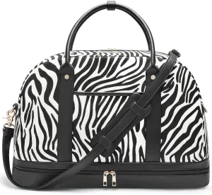 Weekender Bag for Women Canvas Overnight Bag Large Travel Tote Bag Carry on Shoulder Duffle Bag With Shoe Compartment,Perfect for Travel/Daily Use/Birthday Gift …