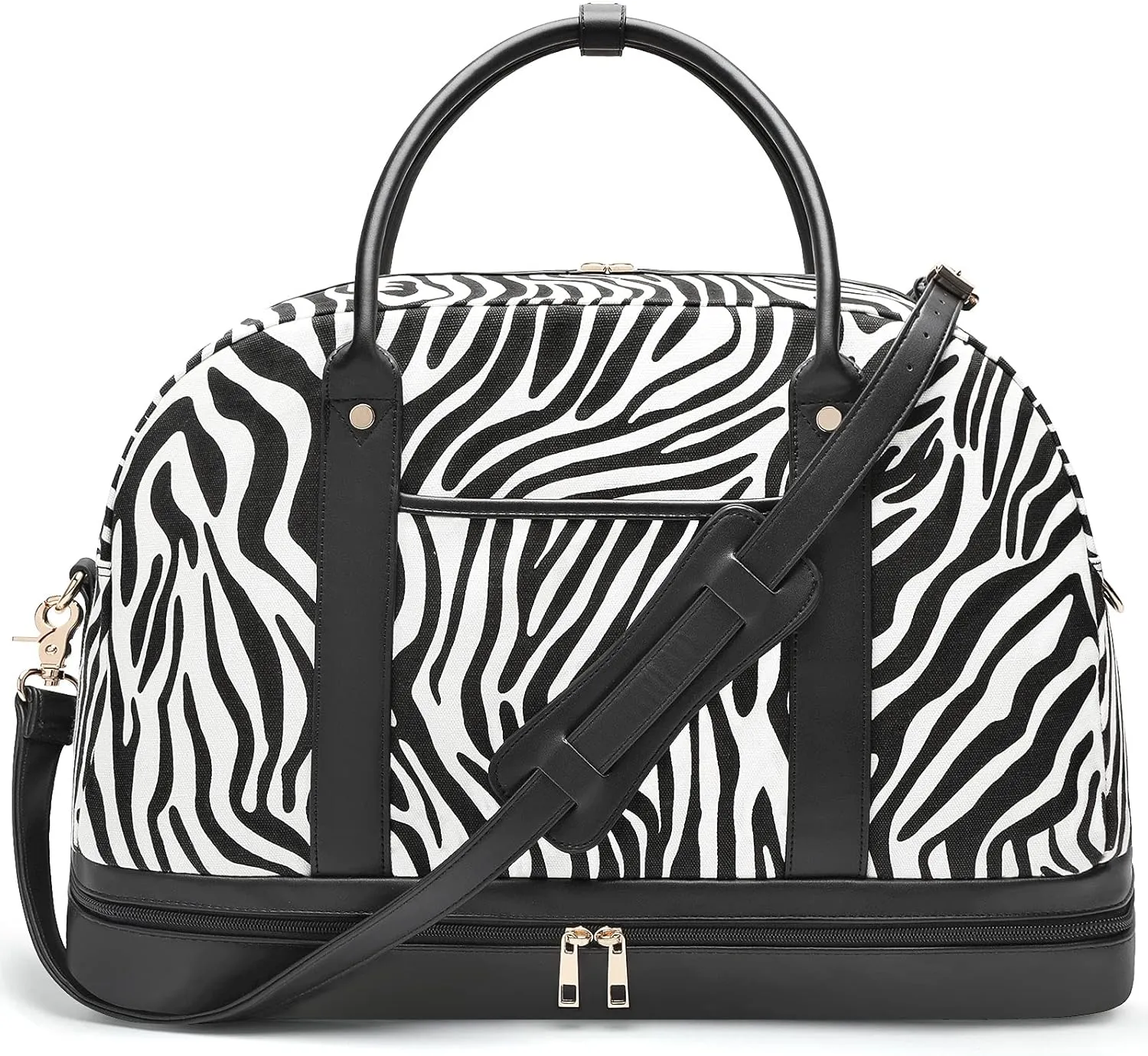 Weekender Bag for Women Canvas Overnight Bag Large Travel Tote Bag Carry on Shoulder Duffle Bag With Shoe Compartment,Perfect for Travel/Daily Use/Birthday Gift …