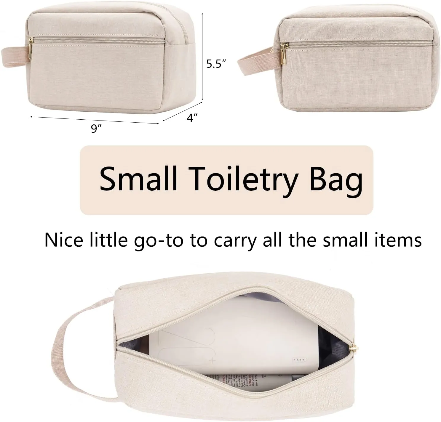 Weekender Bag with Shoe Compartment Travel Tote Overnight Personal Item for Airlines 17 Inch, Beige