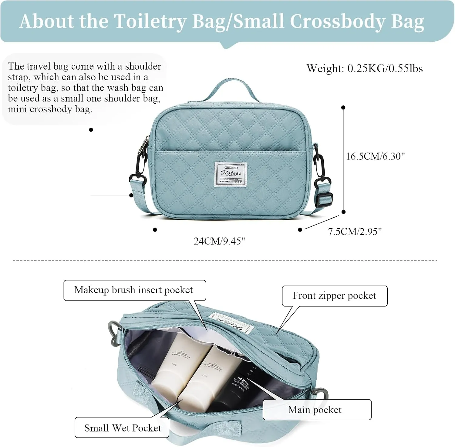 Weekender Bags for Women,Travel Duffel Bag with Shoes Compartment,Overnight Carry on Personal Item Bag with Toiletry Bag