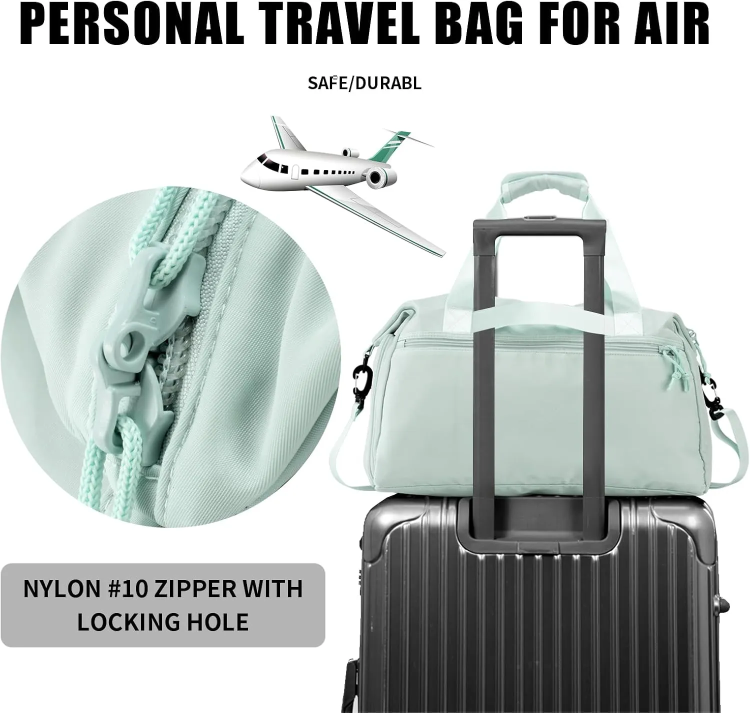 Weekender Duffel Bag with Shoe Compartment And Wet Pocket-Luggage Everyday Overnight Bag for Men and Women Travel-Carry On Gym Bag