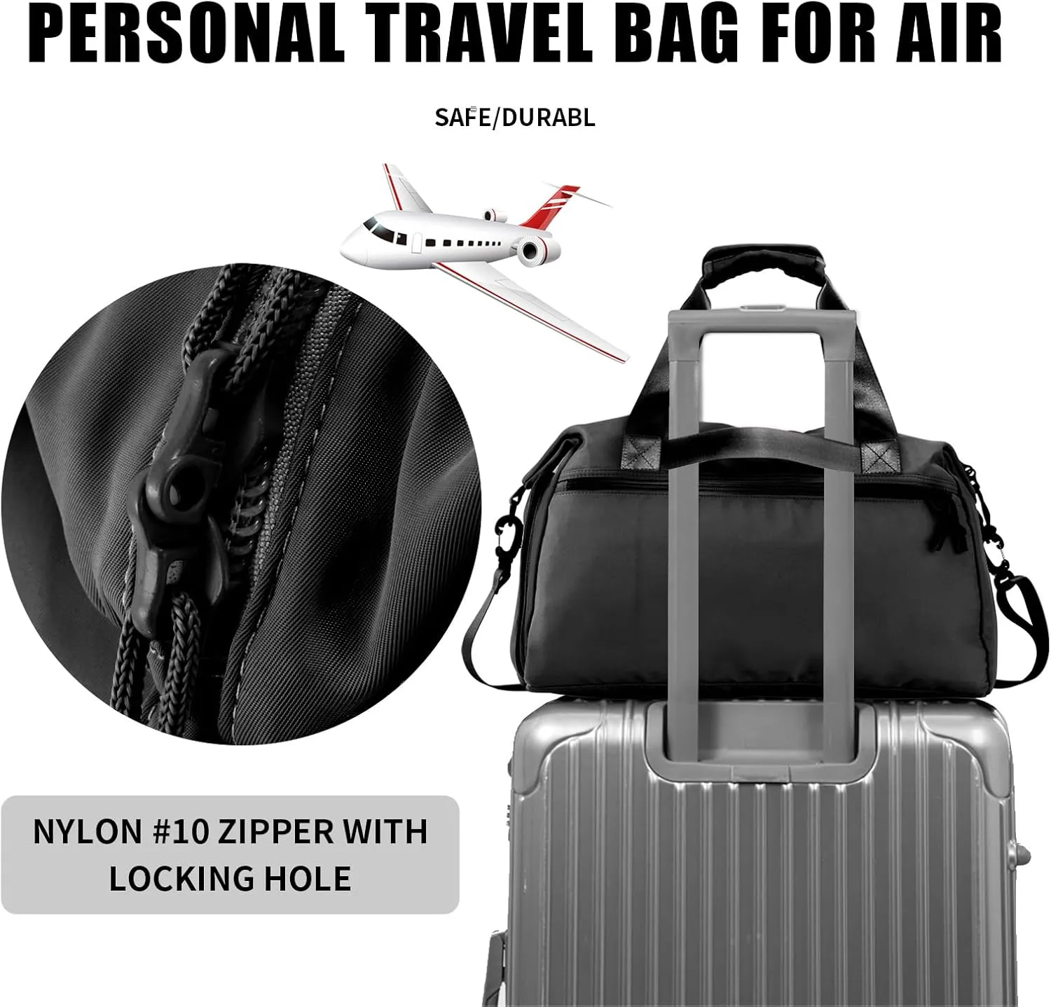 Weekender Duffel Bag with Shoe Compartment And Wet Pocket-Luggage Everyday Overnight Bag for Men and Women Travel-Carry On Gym Bag