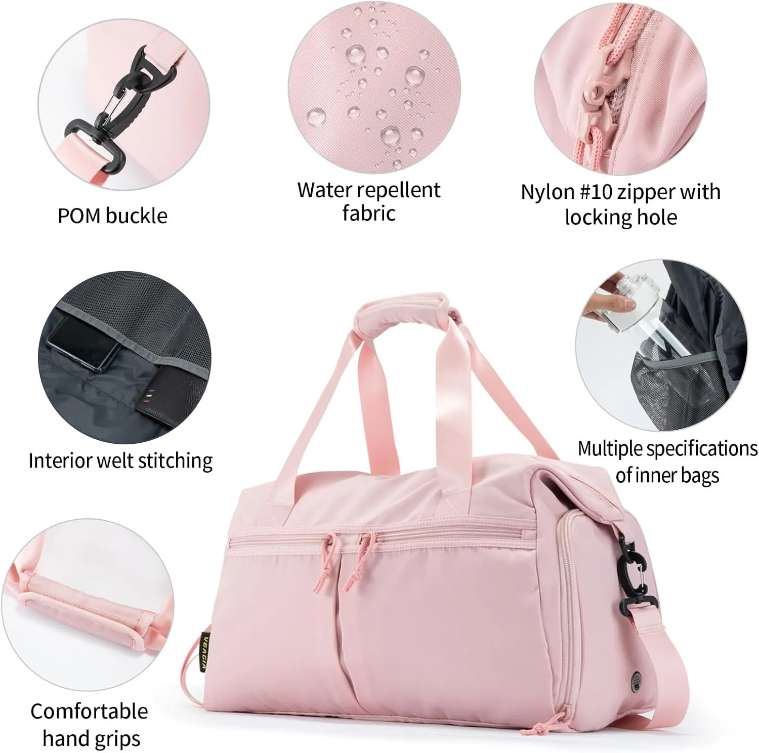 Weekender Duffel Bag with Shoe Compartment And Wet Pocket-Luggage Everyday Overnight Bag for Men and Women Travel-Carry On Gym Bag