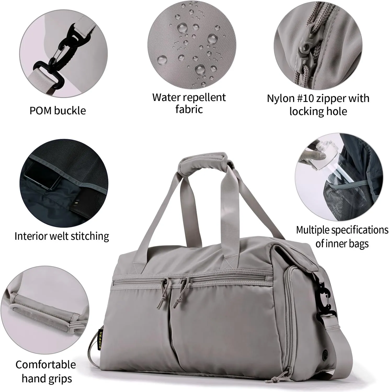 Weekender Duffel Bag with Shoe Compartment And Wet Pocket-Luggage Everyday Overnight Bag for Men and Women Travel-Carry On Gym Bag