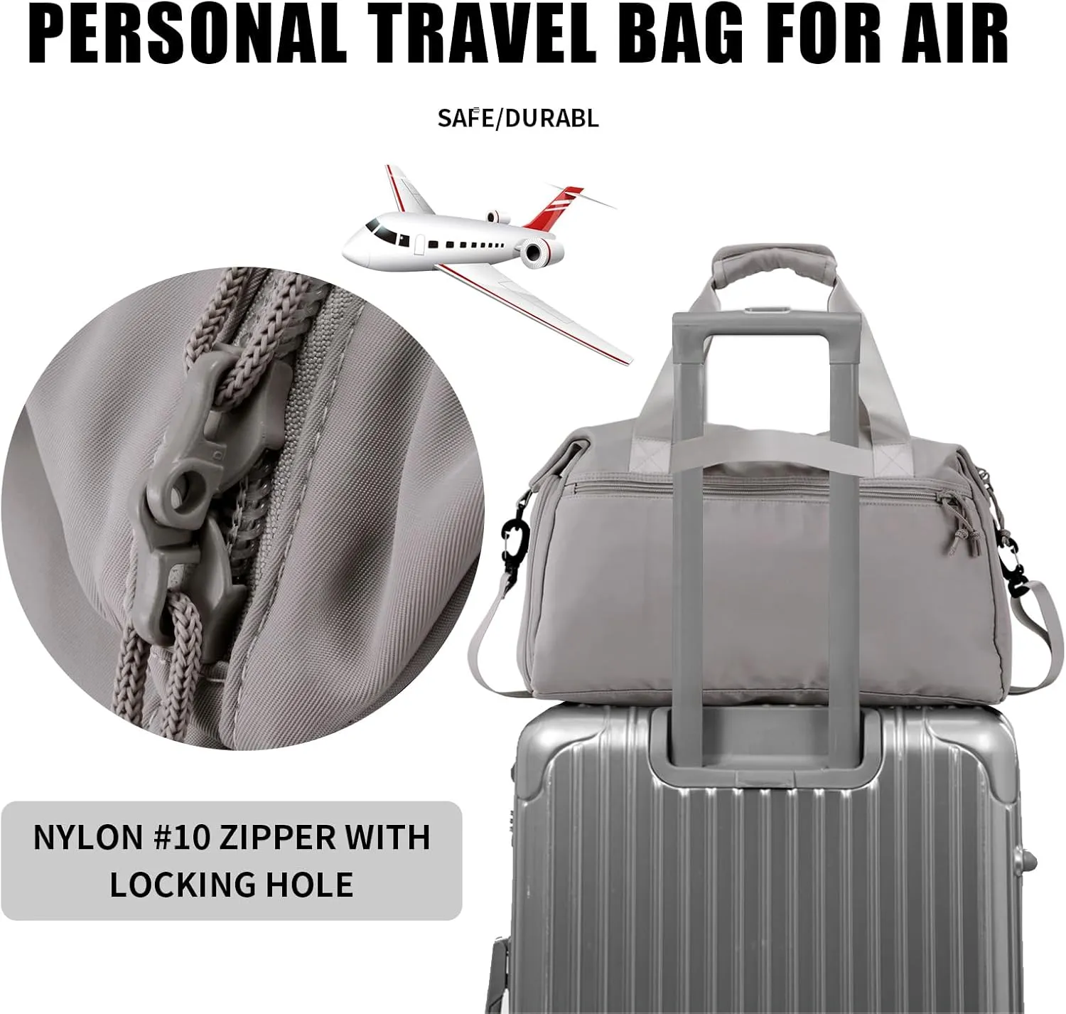 Weekender Duffel Bag with Shoe Compartment And Wet Pocket-Luggage Everyday Overnight Bag for Men and Women Travel-Carry On Gym Bag