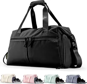 Weekender Duffel Bag with Shoe Compartment And Wet Pocket-Luggage Everyday Overnight Bag for Men and Women Travel-Carry On Gym Bag