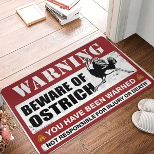 Welcome-Ish Outdoor Doormat Beware of Ostrich Doormat Shoe Mats for Entryway Indoor Fall Outdoor Rug (Size : 65X90CM)