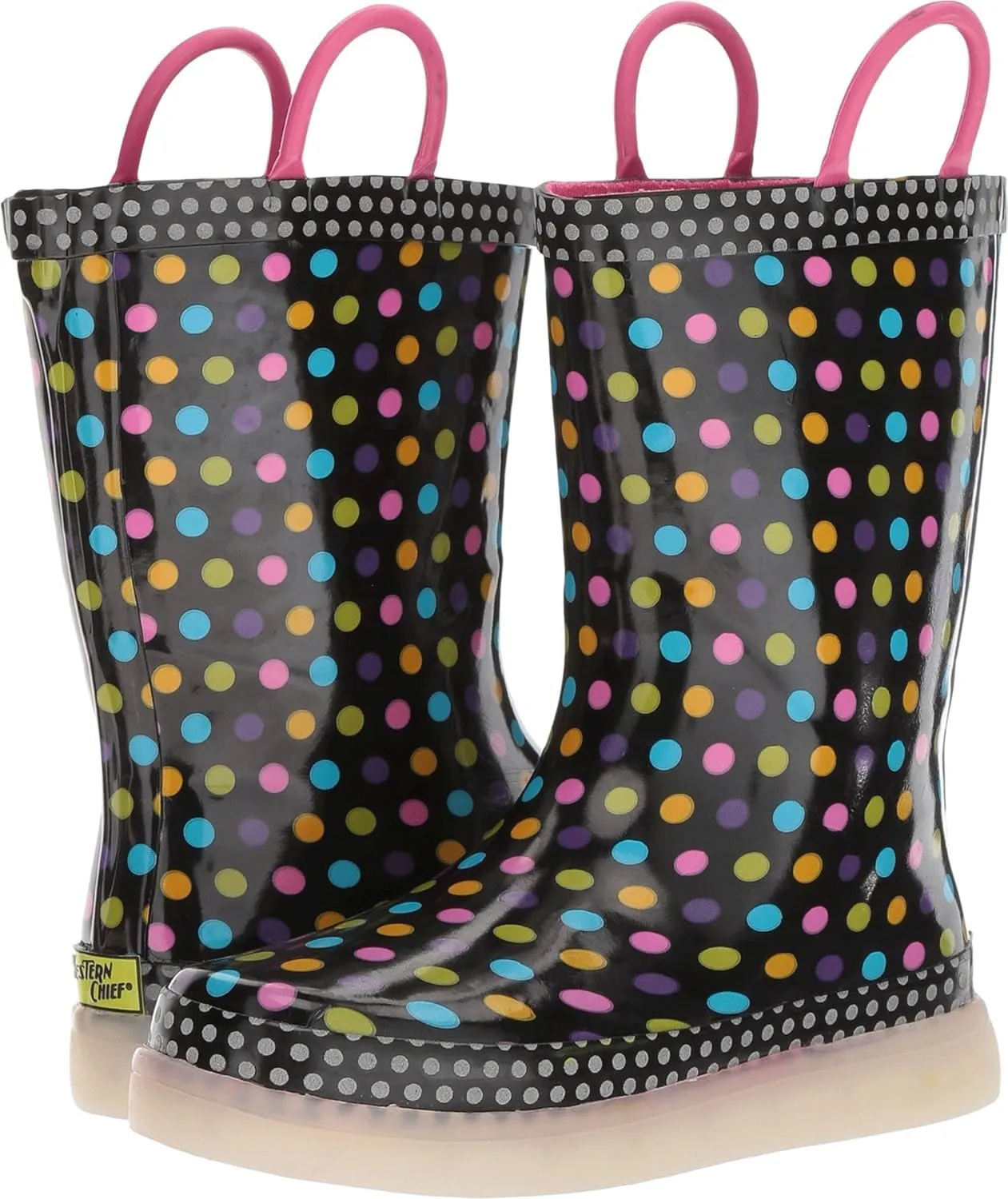 Western Chief Unisex-Child Kids' LED Light-Up Waterproof Rechargeable Rain Boots