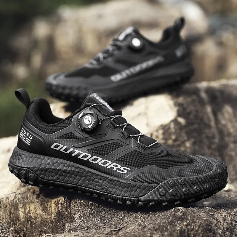 Wildking Men's Waterproof Quick Response Automatic Buckle Mid-Top Hiking Shoes