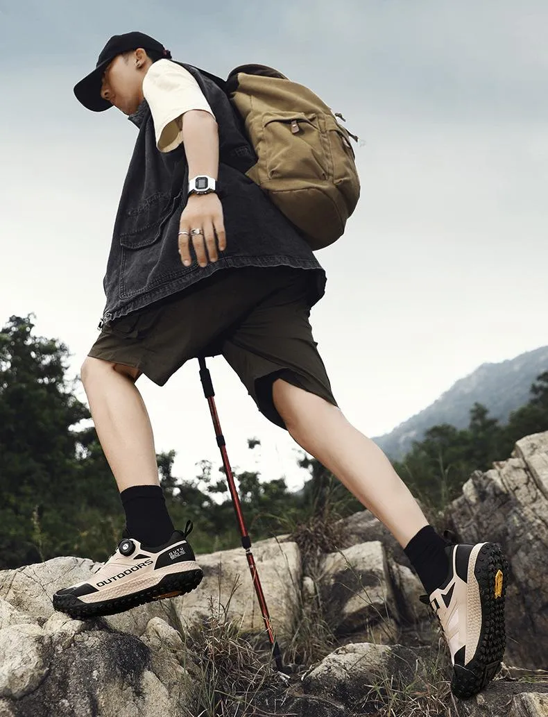 Wildking Men's Waterproof Quick Response Automatic Buckle Mid-Top Hiking Shoes