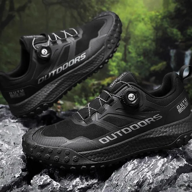 Wildking Men's Waterproof Quick Response Automatic Buckle Mid-Top Hiking Shoes
