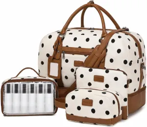 Wogarl Weekender Bags for Women Large Overnight Bag Weekend Travel Duffel Bag Carry on Shoulder with Shoe Compartment Toiletry Bag for Travel Business Gym