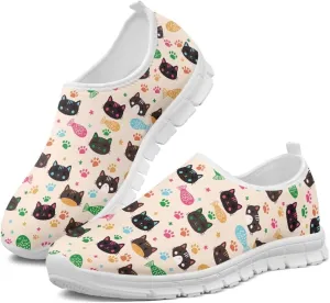 Women Casual Loafers Animal Print Non Slip Work Shoes Wide Width Low-Cut Flat Sneakers Everyday Footwear