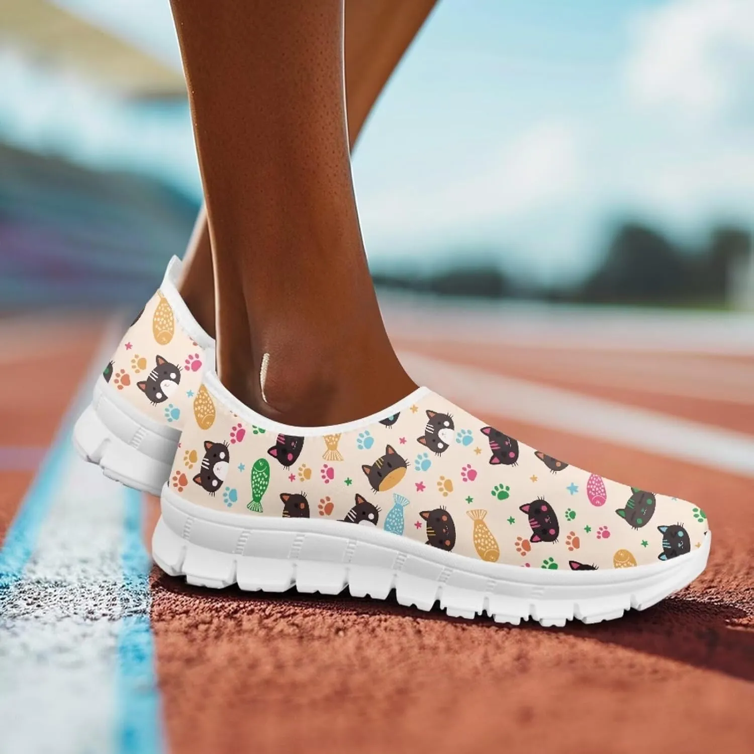 Women Casual Loafers Animal Print Non Slip Work Shoes Wide Width Low-Cut Flat Sneakers Everyday Footwear