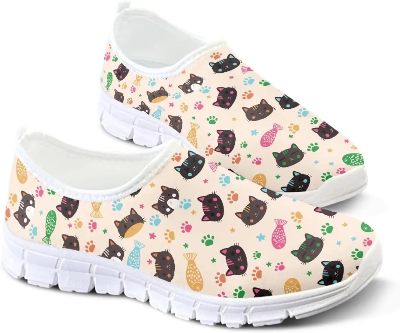 Women Casual Loafers Animal Print Non Slip Work Shoes Wide Width Low-Cut Flat Sneakers Everyday Footwear