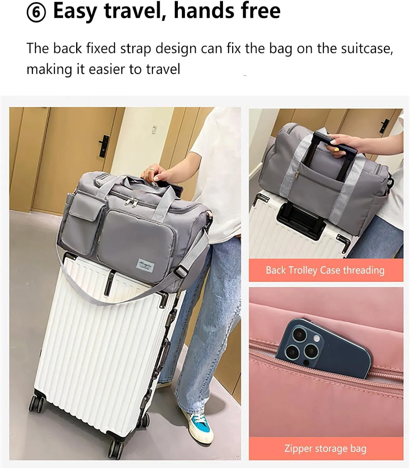 Women Gym Bag with Shoes Compartment,28L Travel Duffel Bags,Large Weekender Bag for Sports Travel Workout Yoga