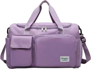 Women Gym Bag with Shoes Compartment,28L Travel Duffel Bags,Reusable Overnight Bag for Yoga Workout Travel Sports