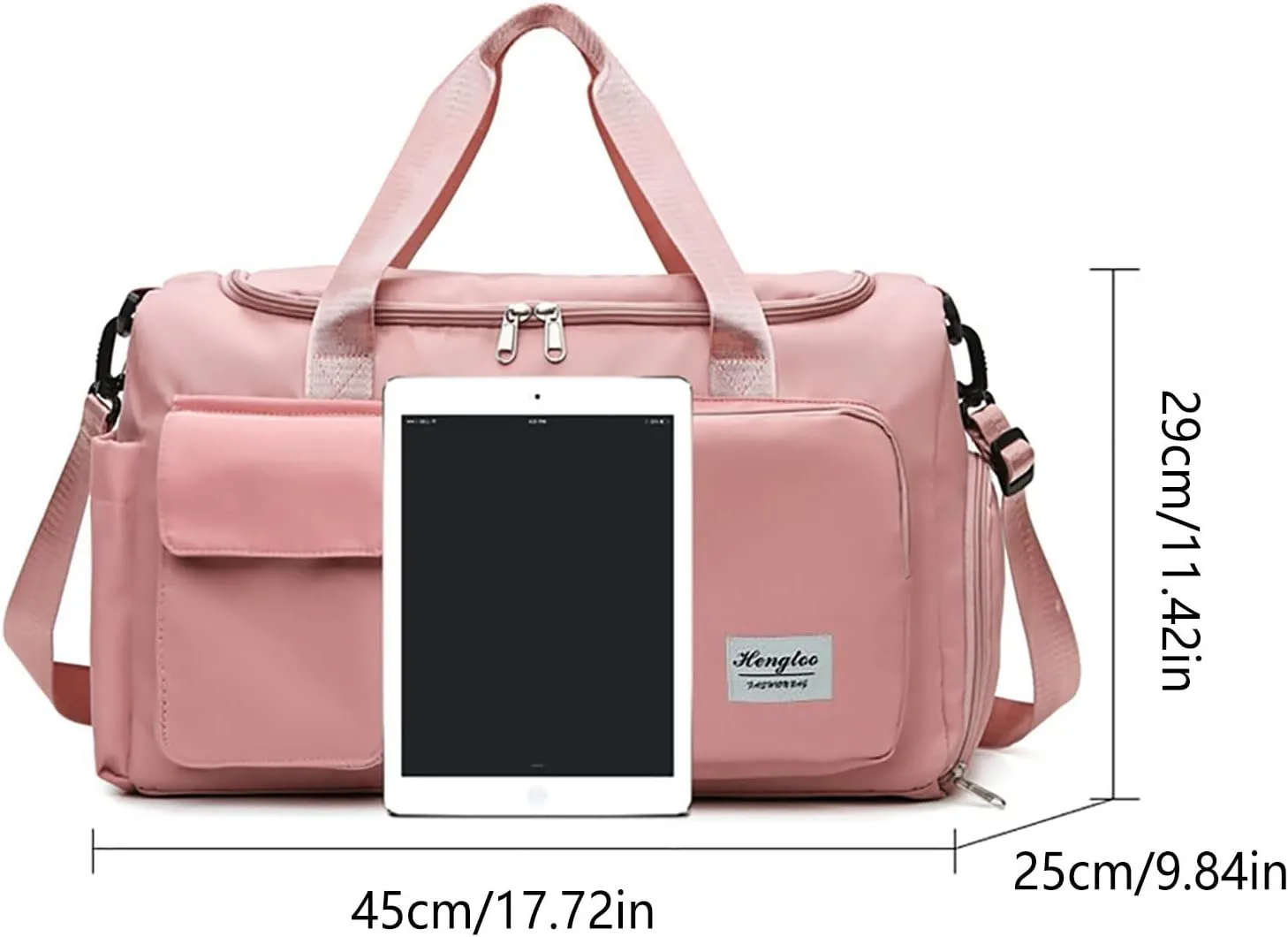 Women Gym Bag with Shoes Compartment,28L Travel Duffel Bags,Reusable Overnight Bag for Yoga Workout Travel Sports