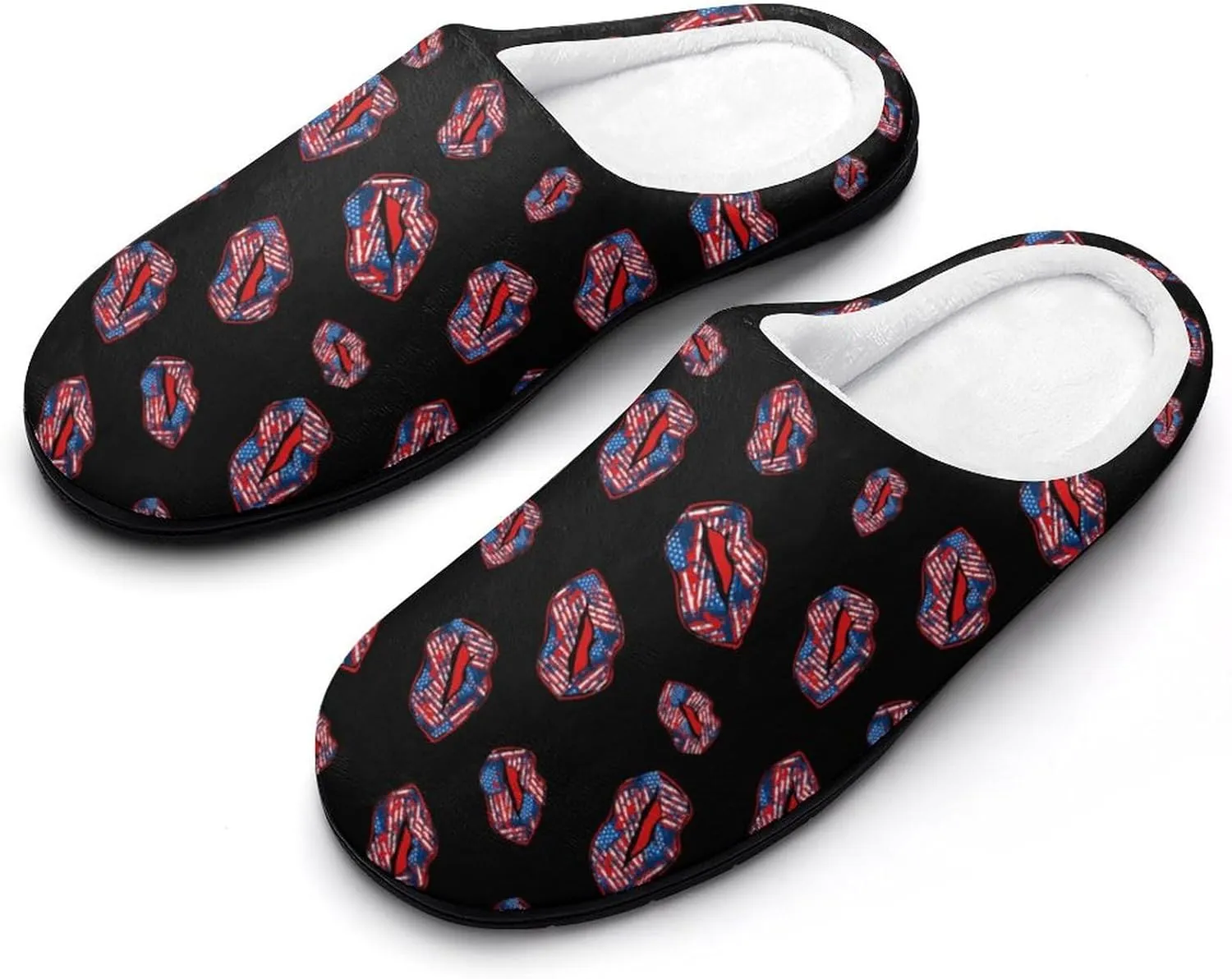 Women House Slippers Ladies Christmas Cotton Slippers Memory Foam Clog Slippers Non-Slip Warm Indoor Outdoor Shoes