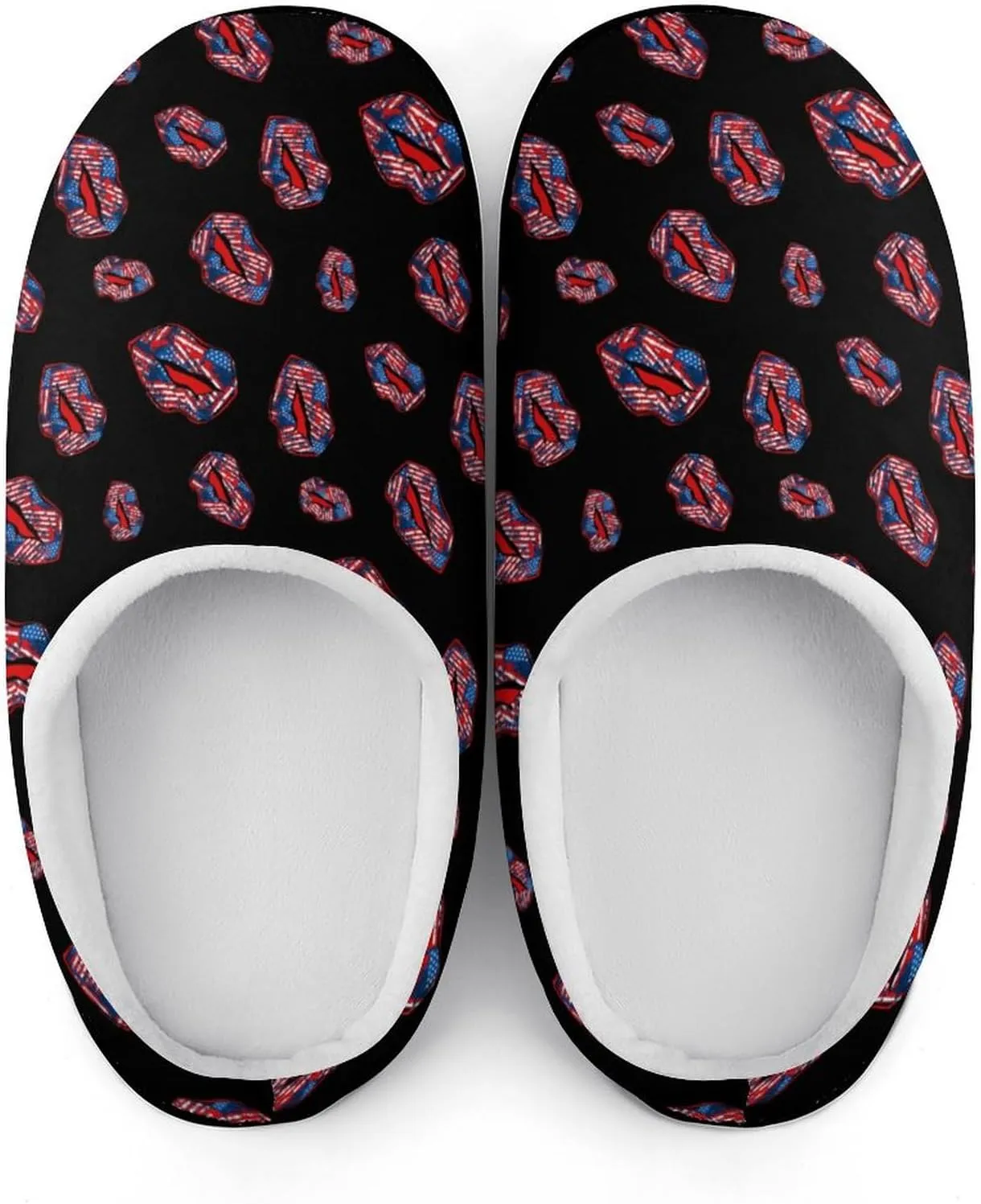 Women House Slippers Ladies Christmas Cotton Slippers Memory Foam Clog Slippers Non-Slip Warm Indoor Outdoor Shoes