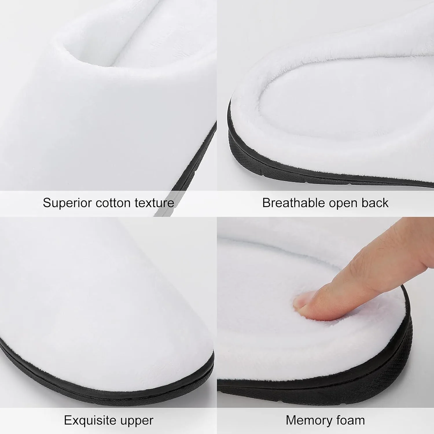 Women House Slippers Ladies Halloween Cotton Slippers Memory Foam Clog Slippers Non-Slip Sole Indoor Outdoor Shoes