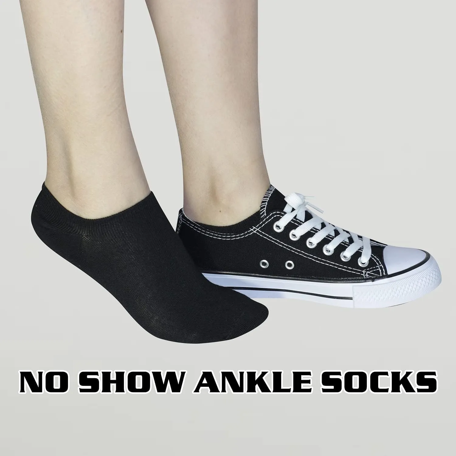 Women's 12 Pairs Essential Ankle Low Cut No Show Causal Socks