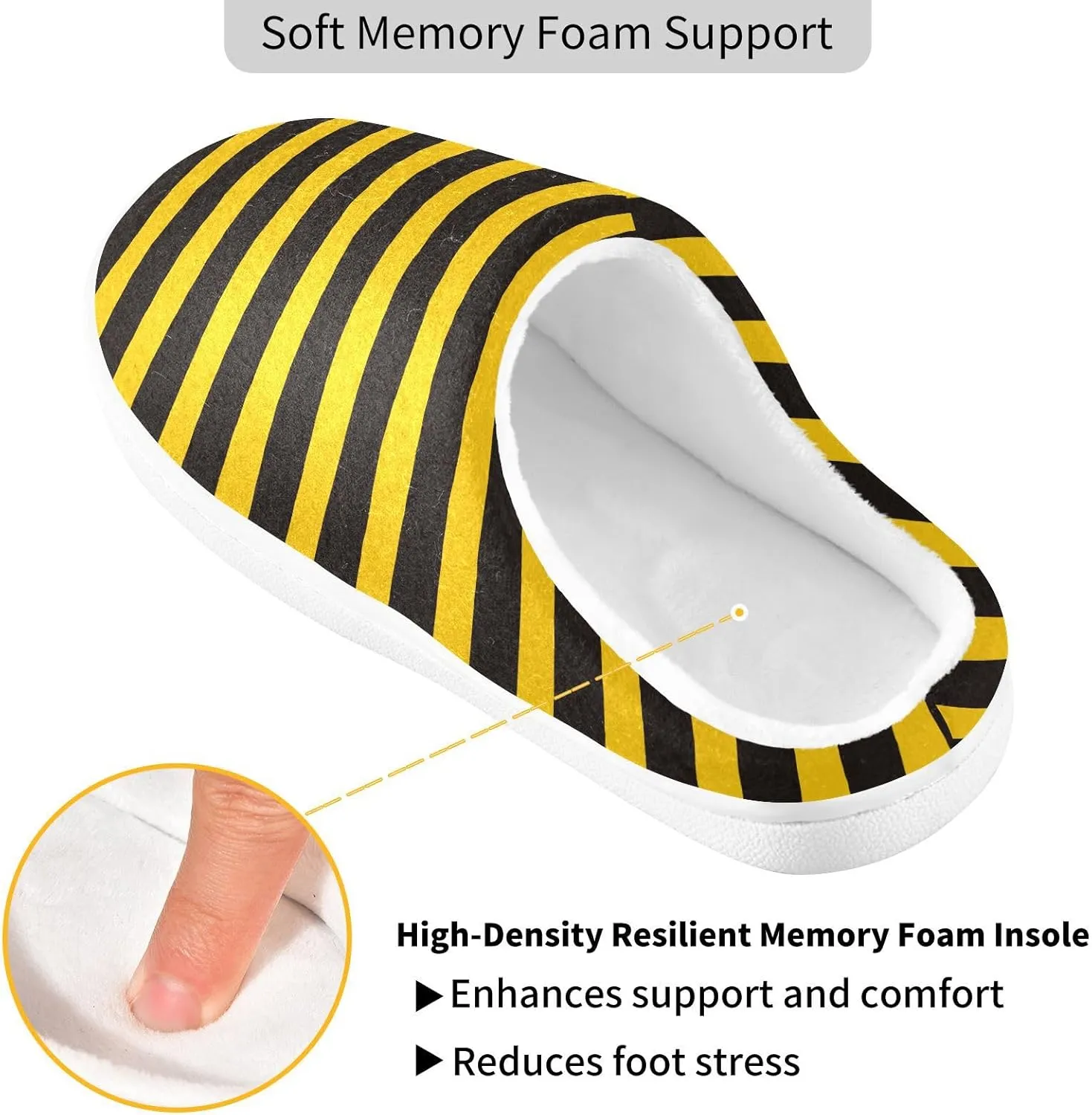 Women's and Men's Fuzzy House Slippers - Cozy Memory Foam Indoor/Outdoor Warm Nonslip Family Slippers