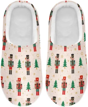 Women's and Men's Fuzzy House Slippers - Cozy Memory Foam Indoor/Outdoor Warm Nonslip Family Slippers