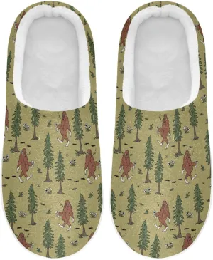 Women's and Men's Fuzzy House Slippers Cozy Memory Foam Slippers Indoor Outdoor Warm Nonslip Family Slippers