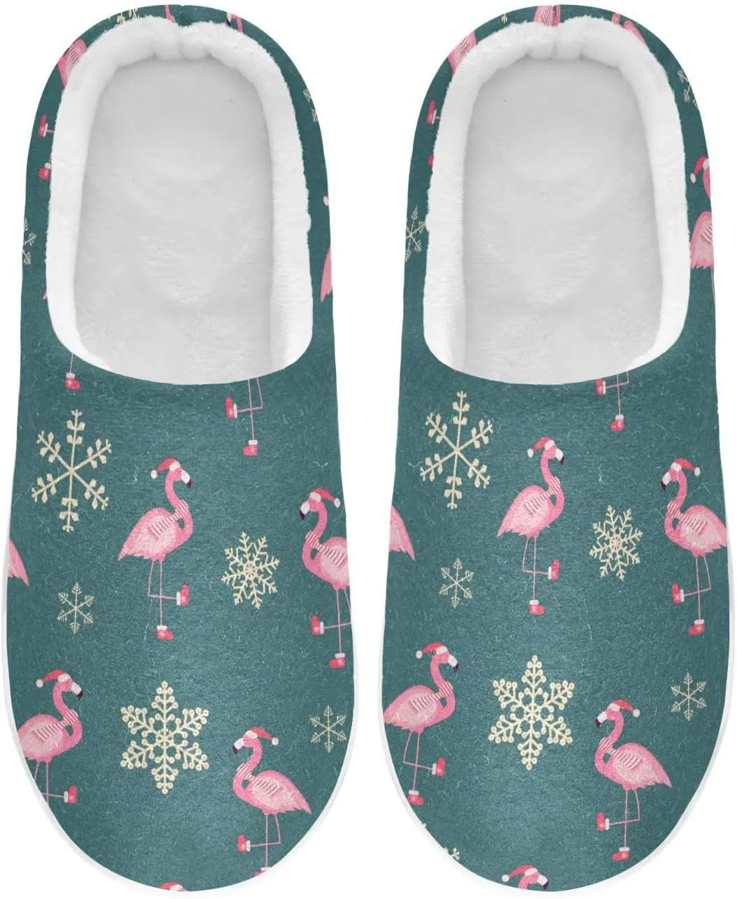 Women's and Men's Fuzzy House Slippers Cozy Memory Foam Slippers Indoor Outdoor Warm Nonslip Family Slippers