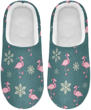 Women's and Men's Fuzzy House Slippers Cozy Memory Foam Slippers Indoor Outdoor Warm Nonslip Family Slippers