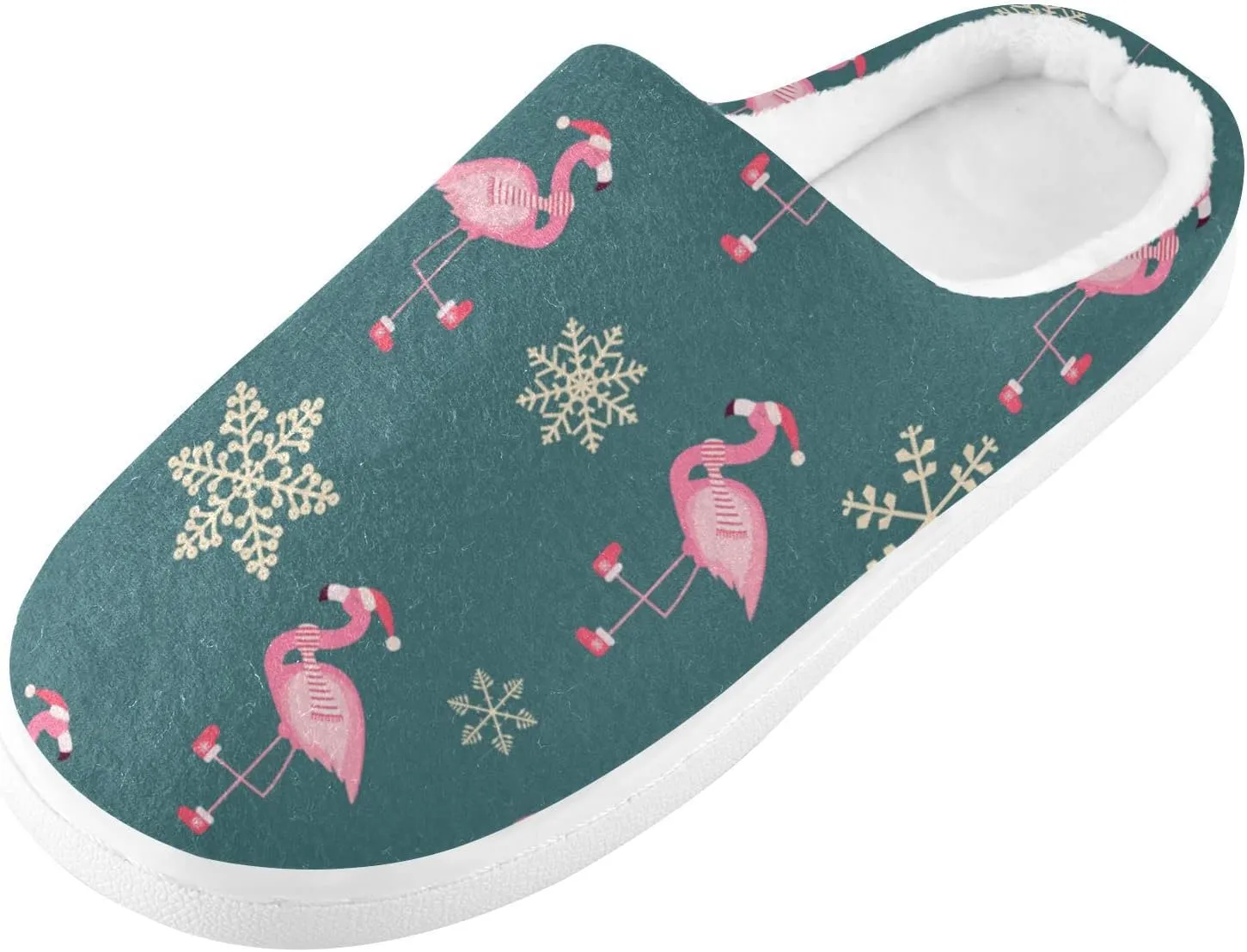 Women's and Men's Fuzzy House Slippers Cozy Memory Foam Slippers Indoor Outdoor Warm Nonslip Family Slippers