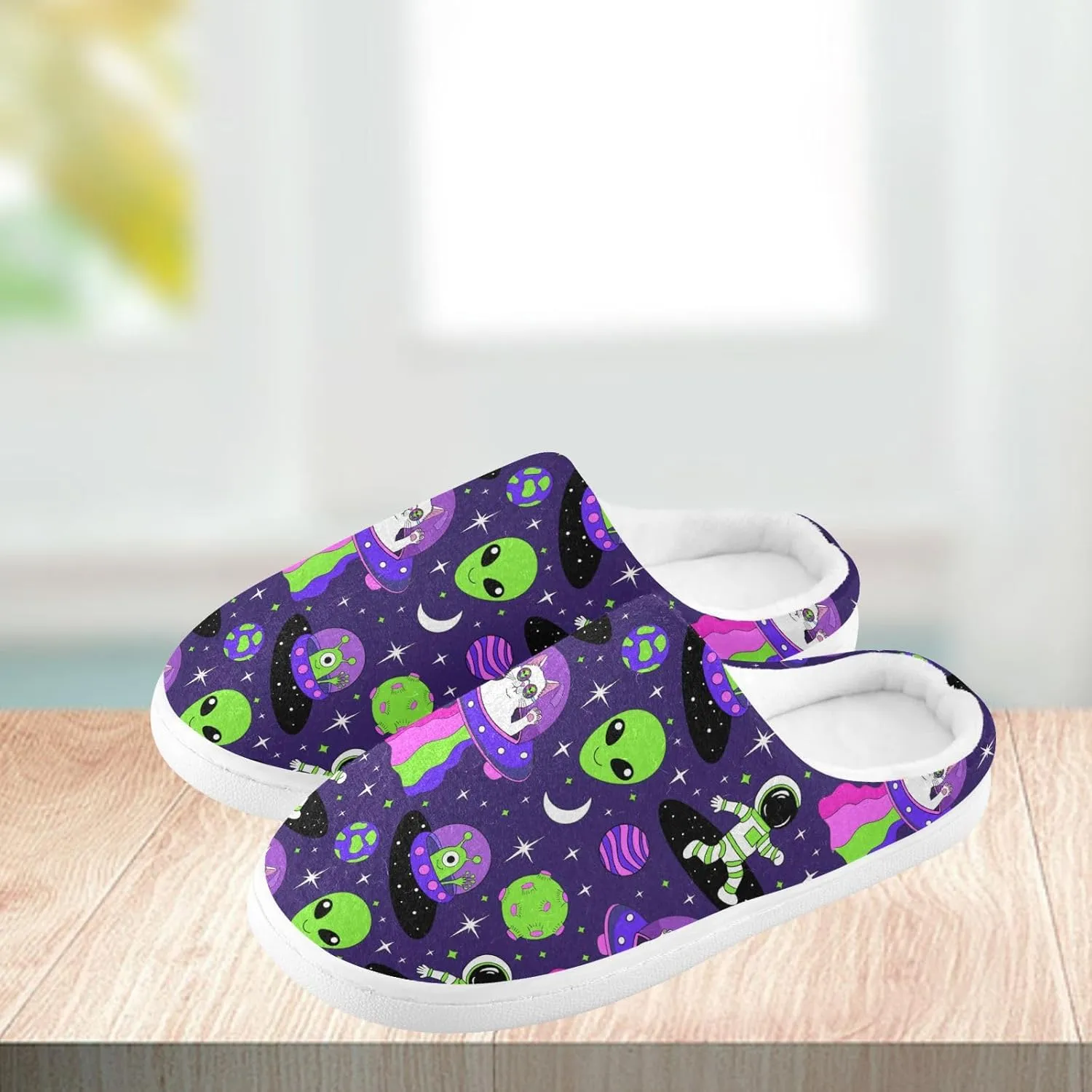 Women's and Men's Fuzzy House Slippers Cozy Memory Foam Slippers Warm Nonslip Slippers