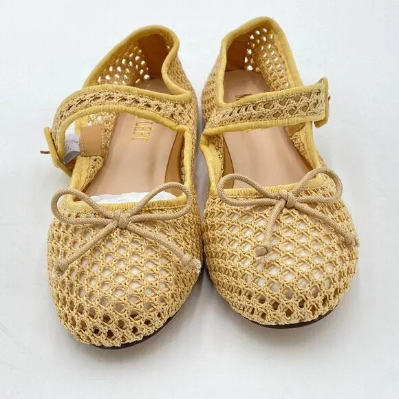 Women's Bowknot Ankle Strap Mary Janes Classic Closed Round Toe Ballet Flats